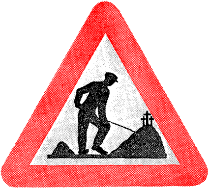 Art Public : Calvaire in A31 = Attention Travaux. ...1986...